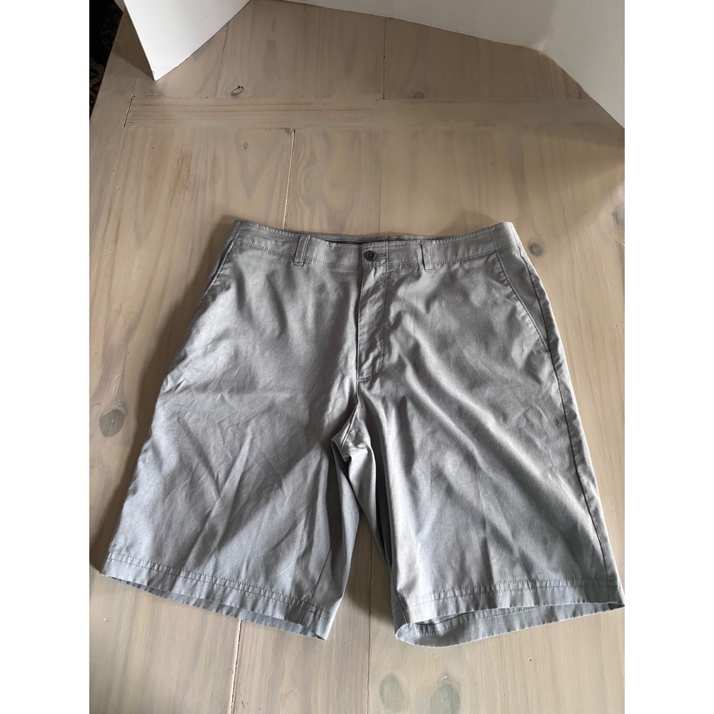 Nicklaus Mens Gray Golf Shorts Size 34 Stretch Flat Front Activewear‎ TA178